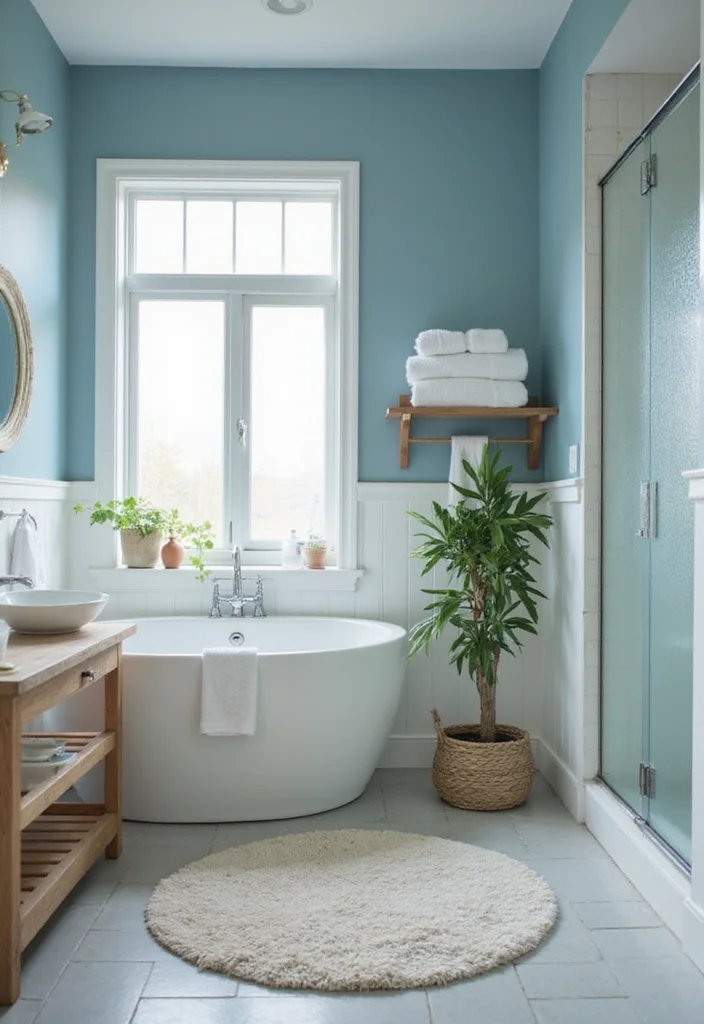 How to Decorate a Bathroom: 18 Simple Styling Tricks Designers Use! - 1. Choose a Soothing Color Palette 1